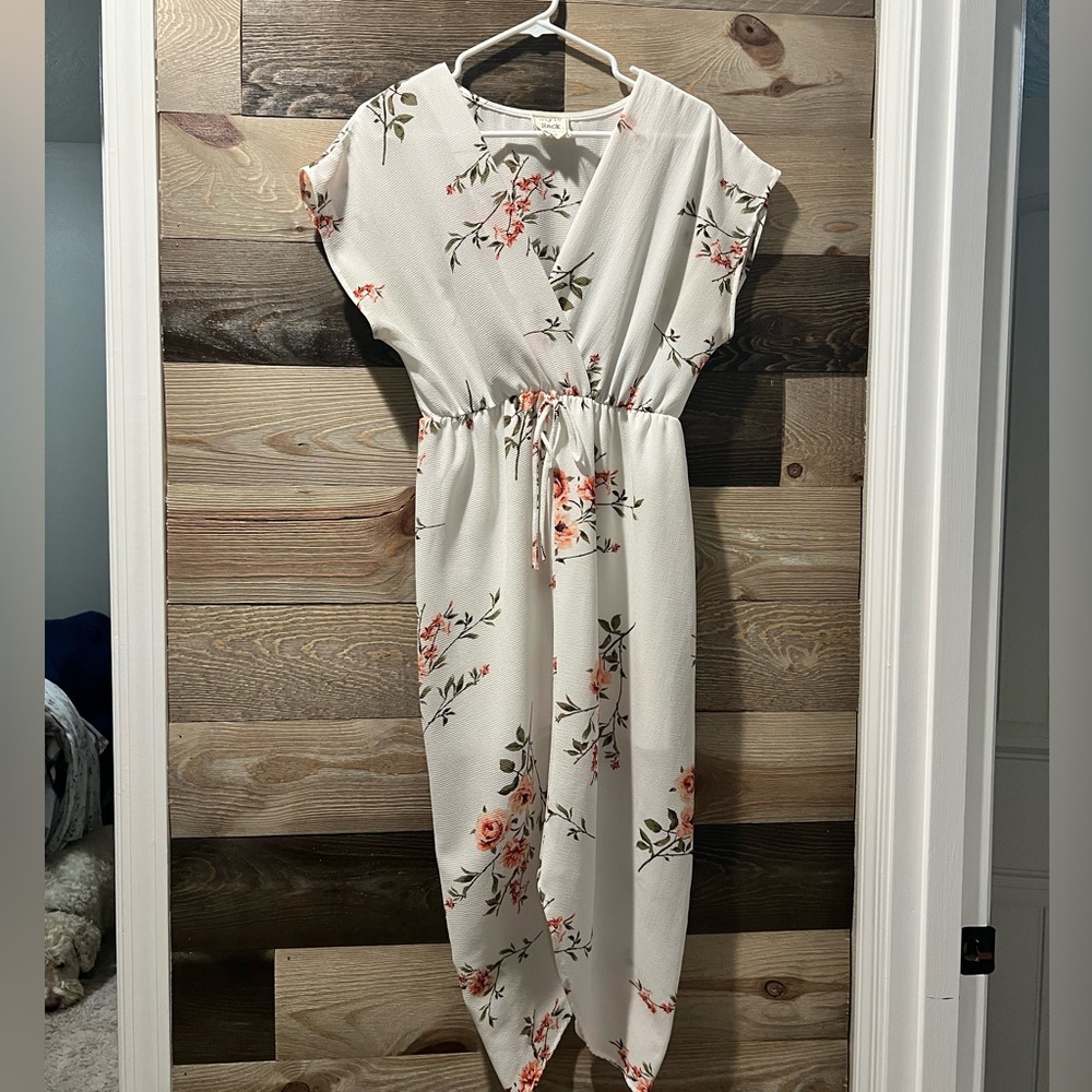 White midi dress